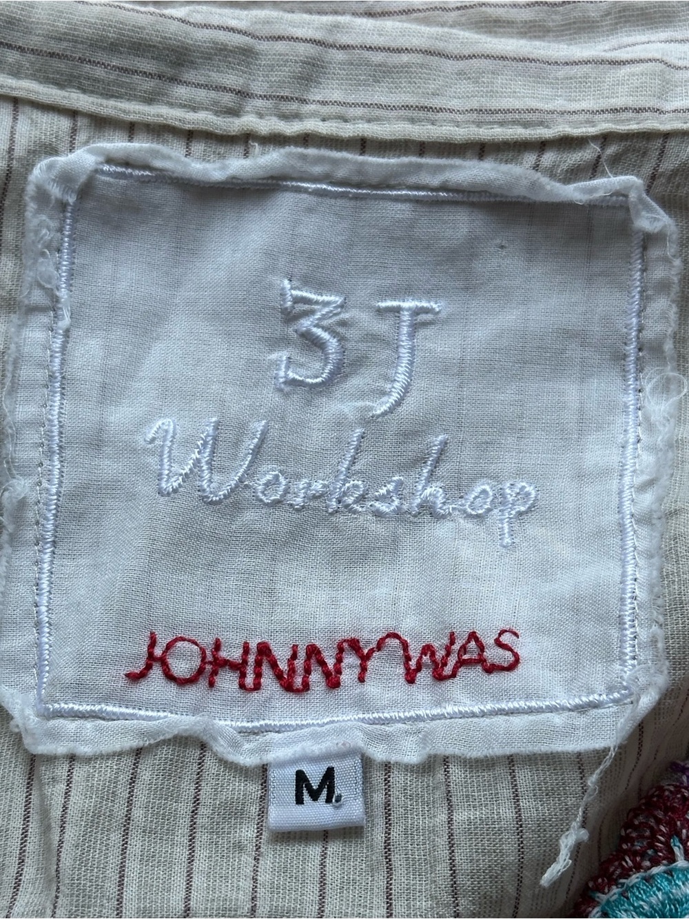 Johnny Was 3J Workshop Embroidered Boho Peplum Tunic Top Medium M - Picture 5 of 12
